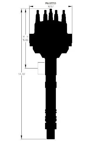 MSD Black Small Diameter Chevy V8 Pro-Billet Distributor - 85703
